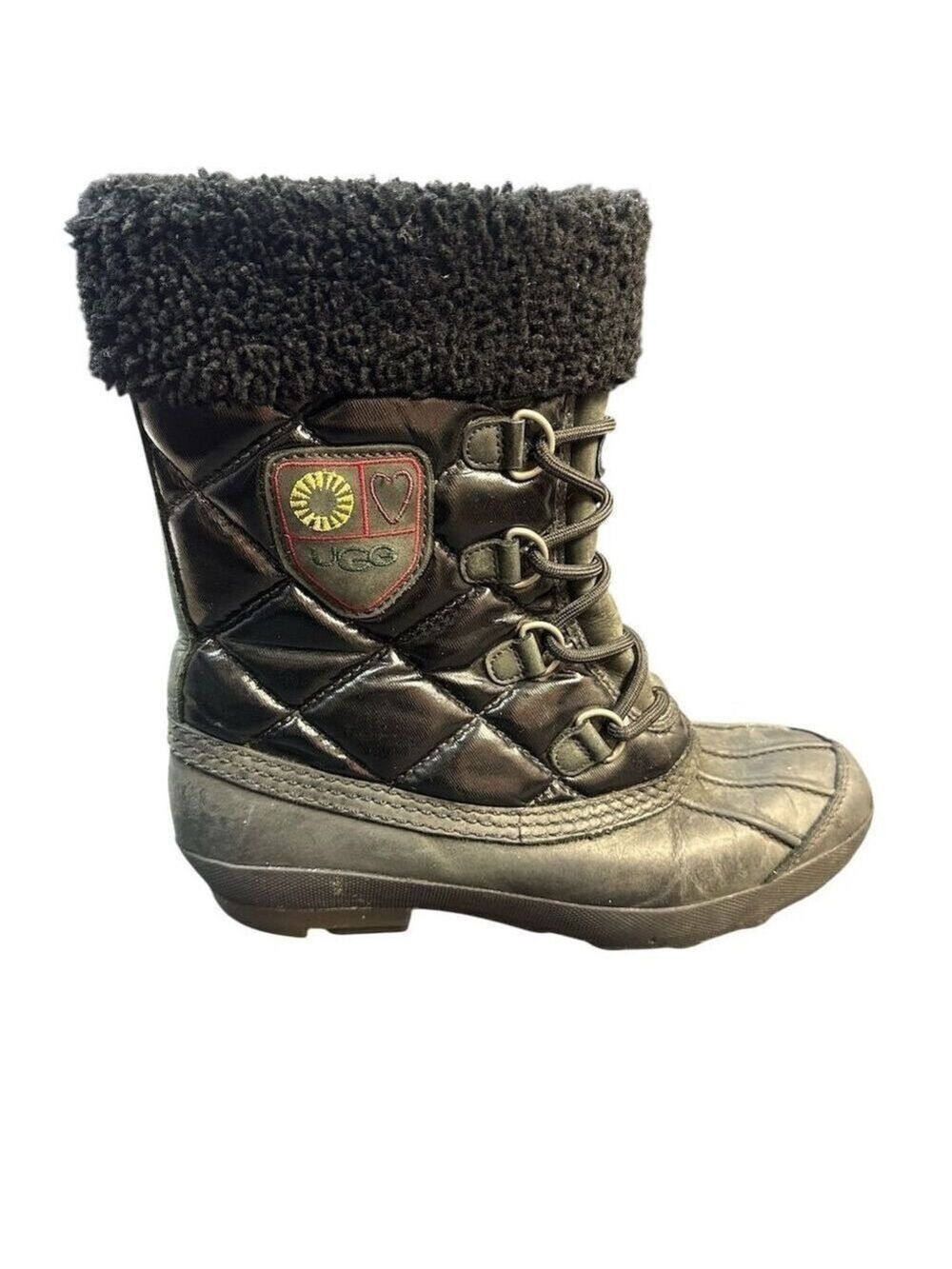 UGG Women's Newberry Black Waterproof Ankle Boots Winter Fashion Size 8